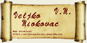 Veljko Miokovac vizit kartica
